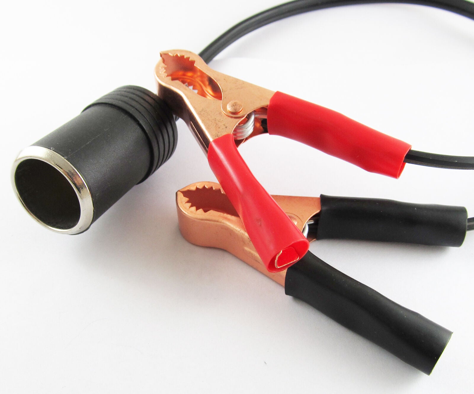 Car Battery Terminal Clip-on Cigarette Lighter Power Jack  Socket Adaptor Cable