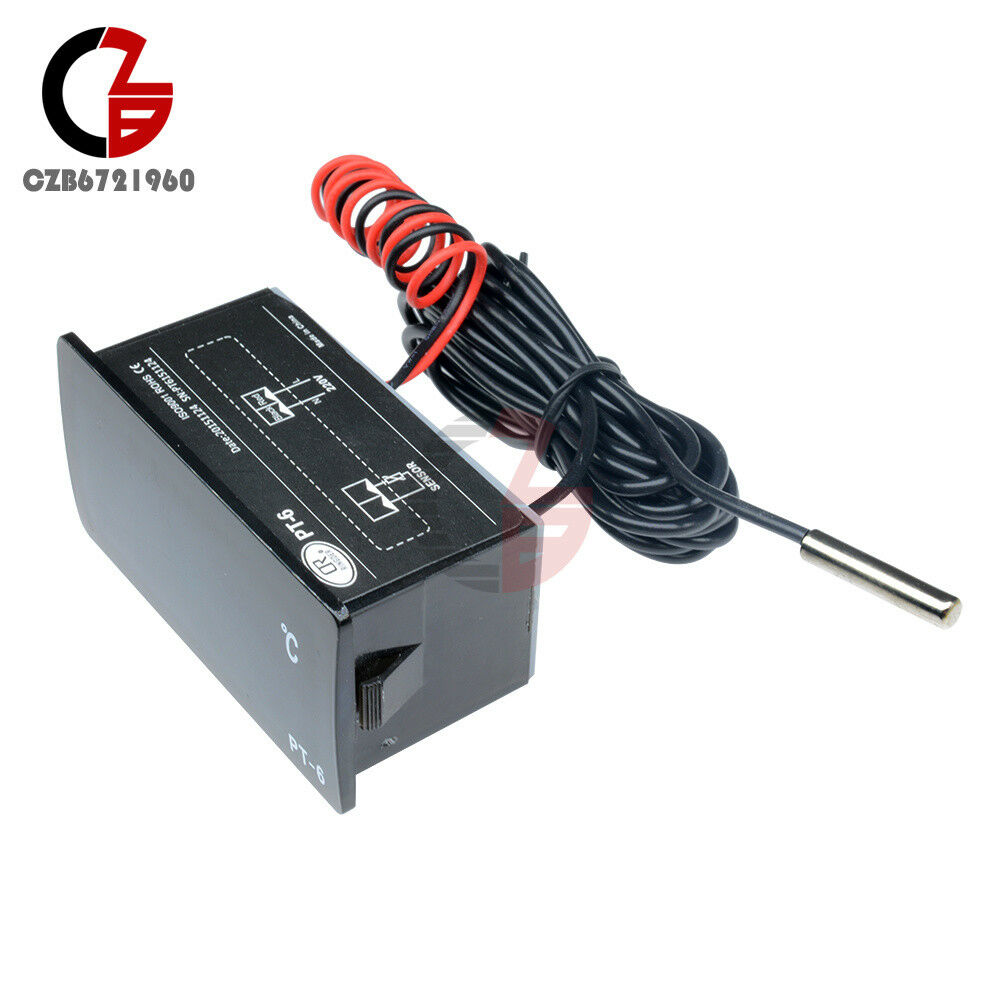 220V PT-6 Thermometer -50℃~+110℃ LED Digital Display Temperature Meter Aquarium
