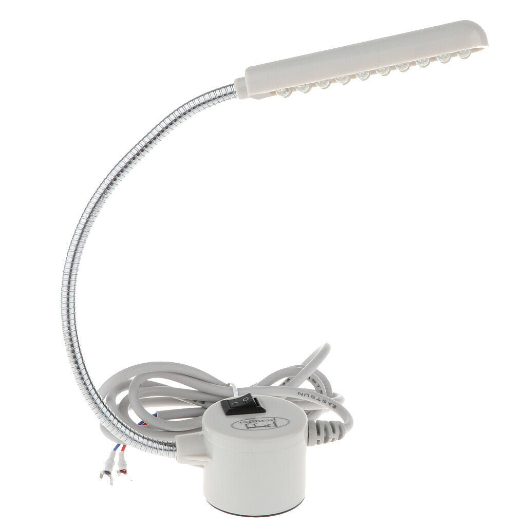 220V 20-Bulb Working Gooseneck Lamp With Magnetic Base for Sewing Machine