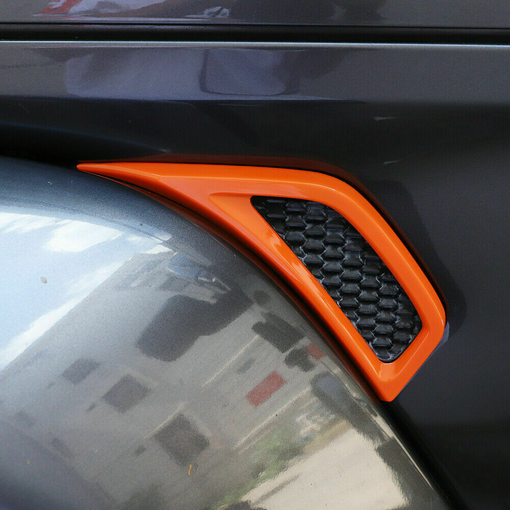 Car Leaf Plate Air Inlet Vent Trim Cover Orange For Jeep Wrangler JL 2018-2020