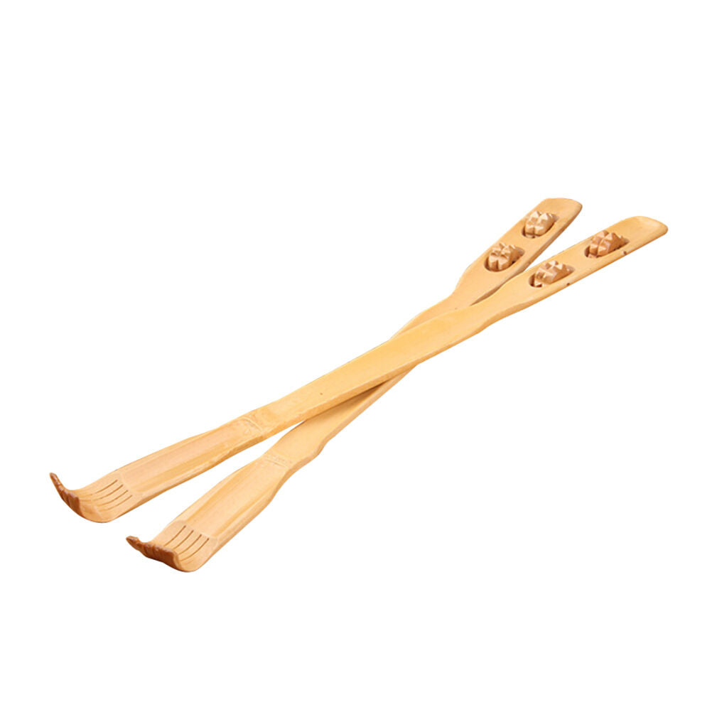 18"Handy Bamboo Massager Back Scratcher Wooden Body Stick Roller Itch Rela.l8