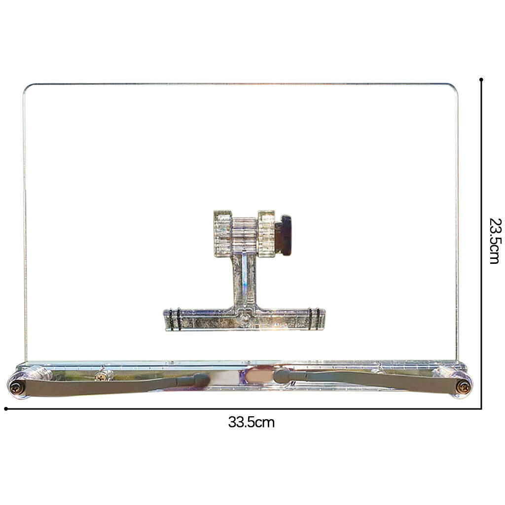 Transparent Acrylic Book Stand Reading Bookshelf for Notebooks Music Sheets