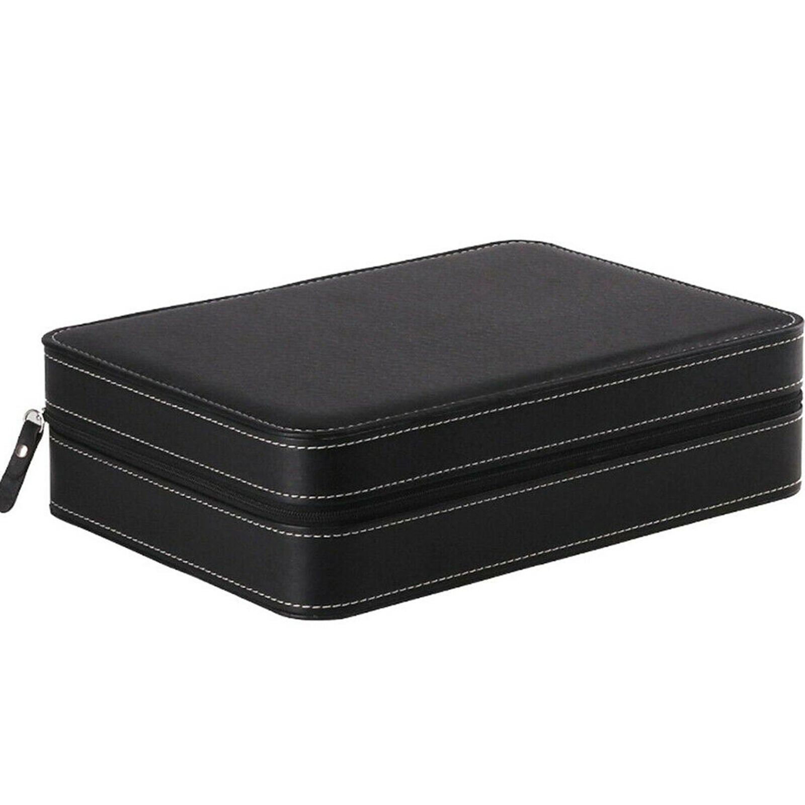 12 Slots Portable Travel Zipper Watch Collector Storage Jewelry Box Case