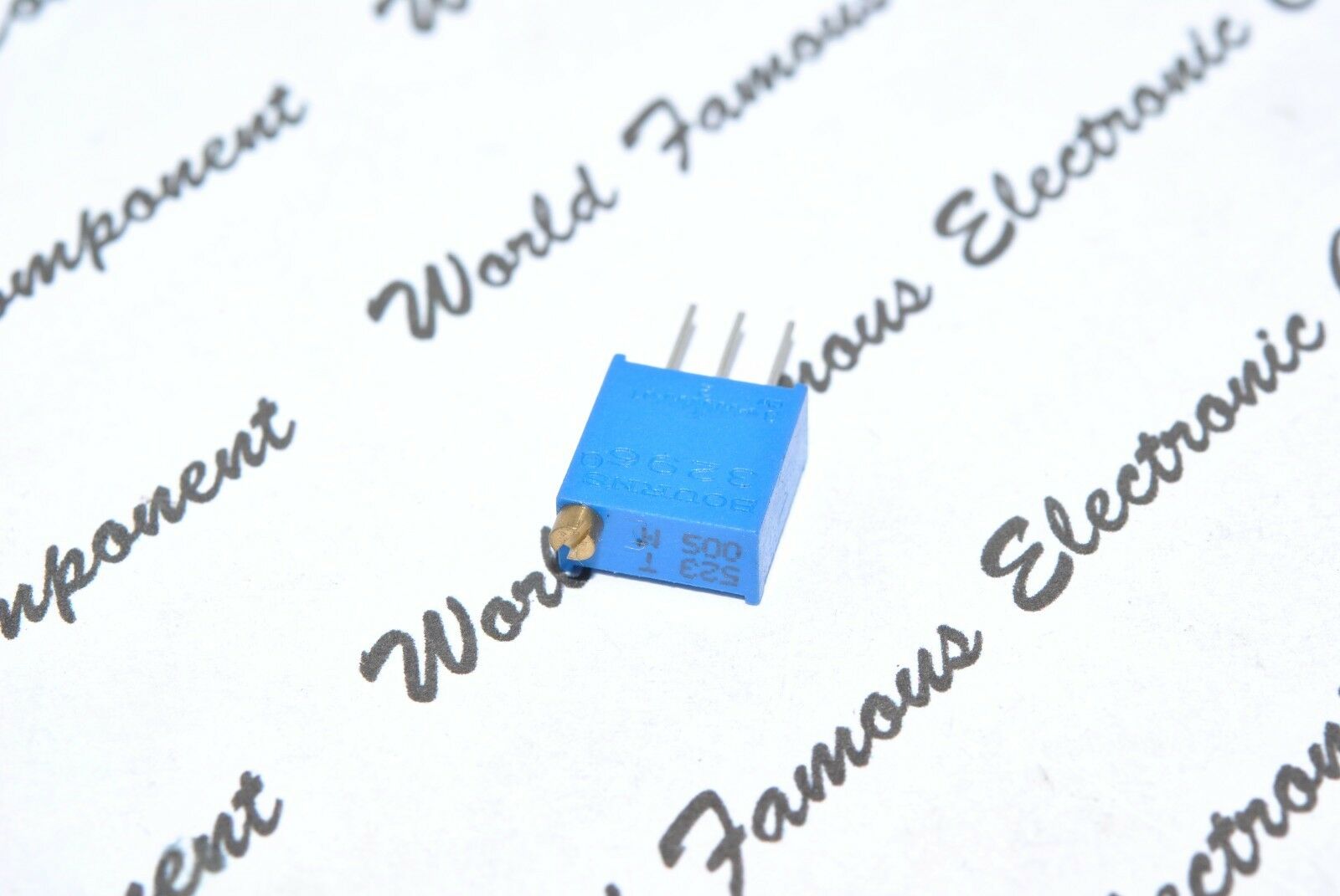 2pcs-BOURNS 50R (50 ohm) 3296W-1-500LF Multiturn 25 Turns Potentiometer/Trimmer