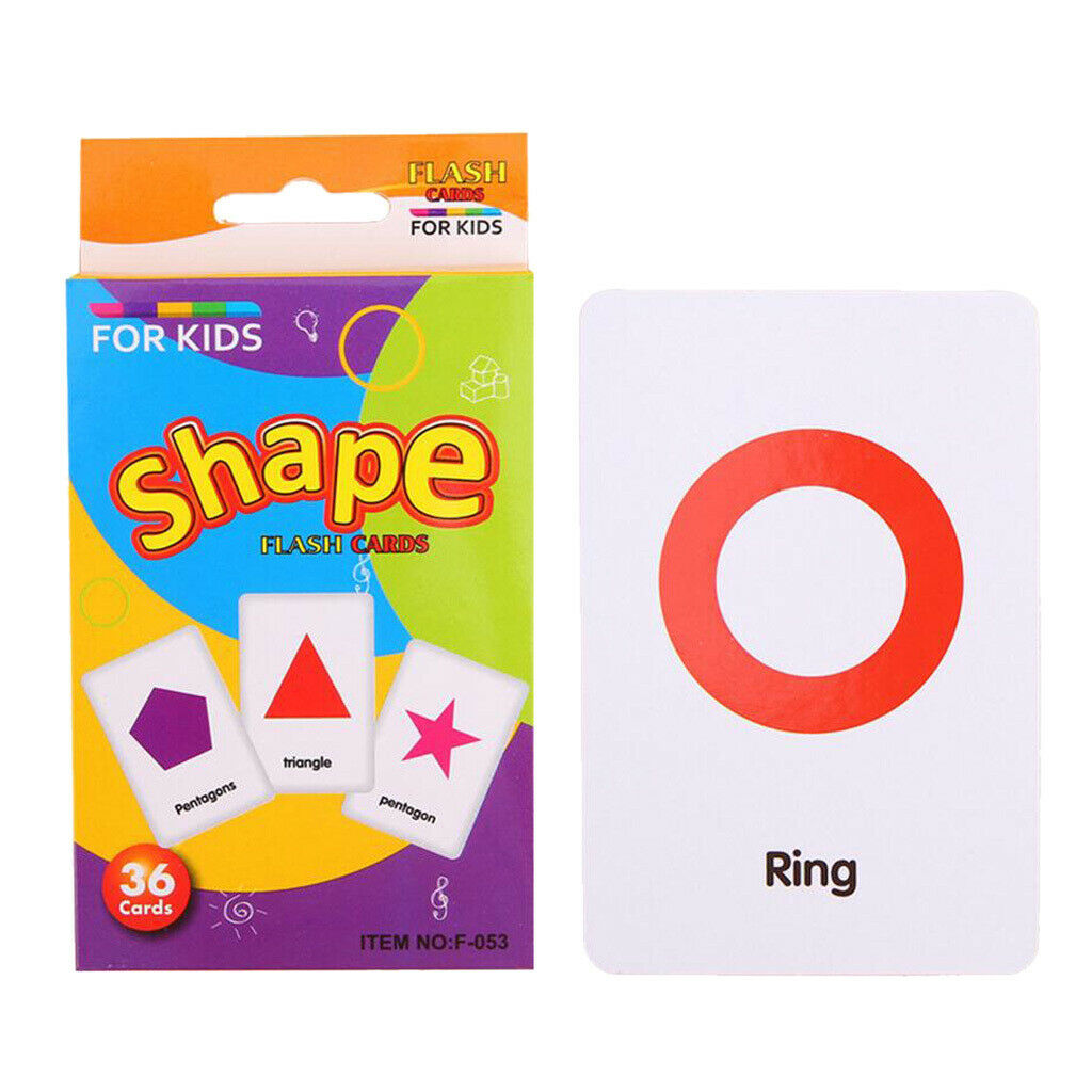 Color Shape &Animal Preschool Flashcards for Kids Letter Word Recognition,