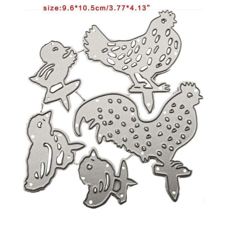 Chickens Metal Cutting Dies Stencil DIY Scrapbooking Album Paper Card Template