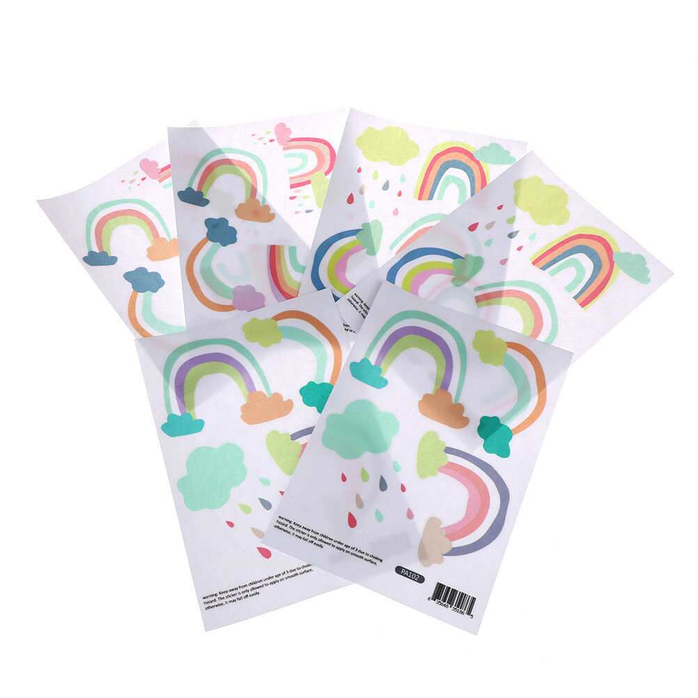 24pcs Cartoon Rainbow Cloud Wall Stickers PVC Baby Room Decoration Wall D.l8