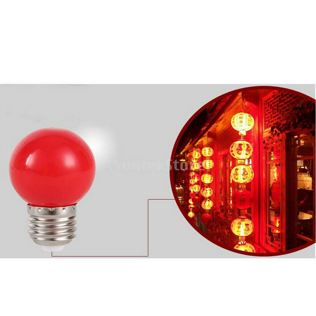 5W LED Light Bulb E27 Screw Base Party Holiday Home Decor Bulb 110-240V Red