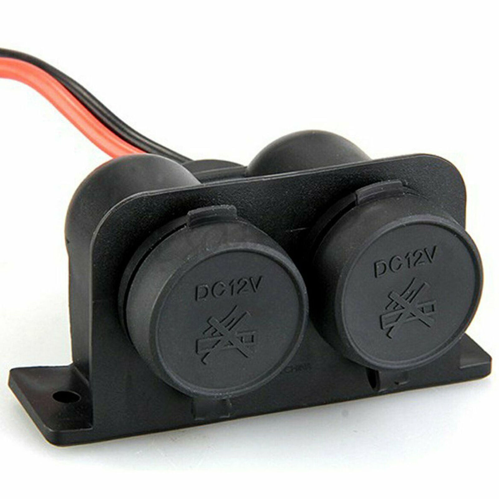 12V 2 Port Dual Female Socket Car Motorbike Cigarette Lighter Adaptor Waterproof