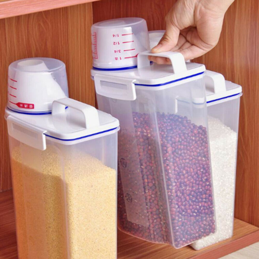 Portable Storage Box For Cereals and Oatmeal Storage Tank with Measuring Cup