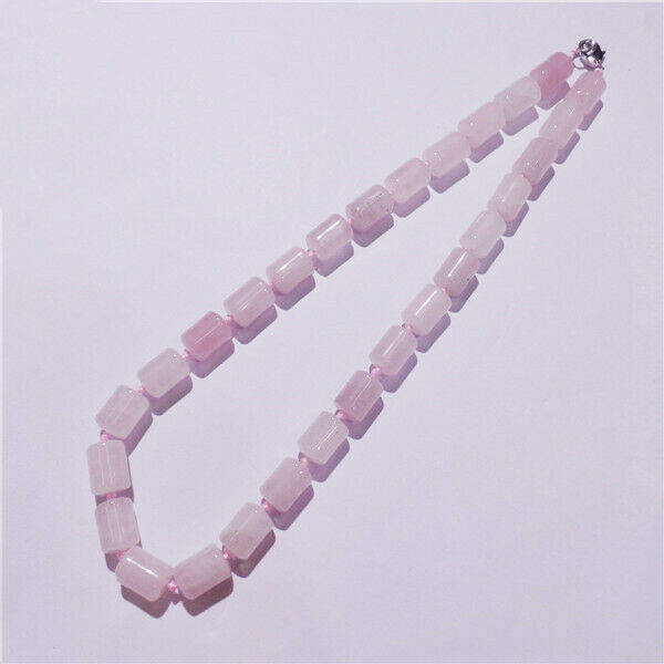 1 Strand 13x10mm Unisex Natural Rose Quartz Cylinder Beads Necklace 42cm HH9251