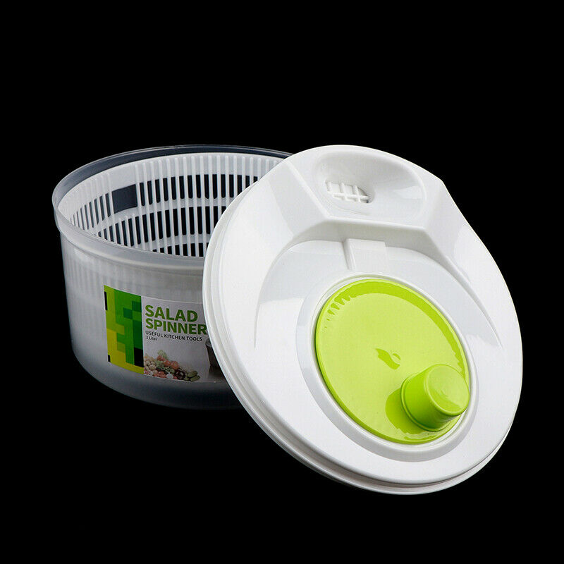 Plastic Large Salad Spinner Leaf Dryer Lettuce Veg Drainer Dressing Herb Wate TL