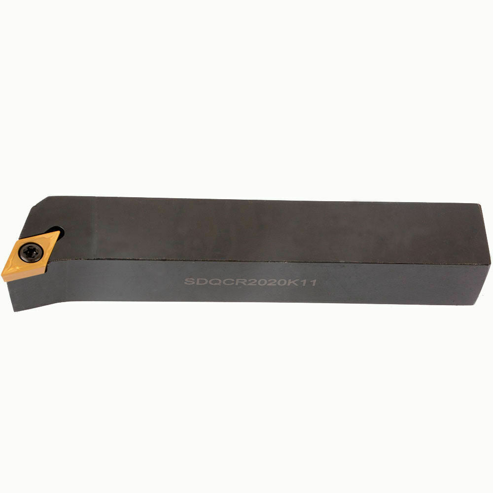 107.5° SDQCR2020K11 Lathe External Turning Tool Holde +DCMT11T304 Turning insert