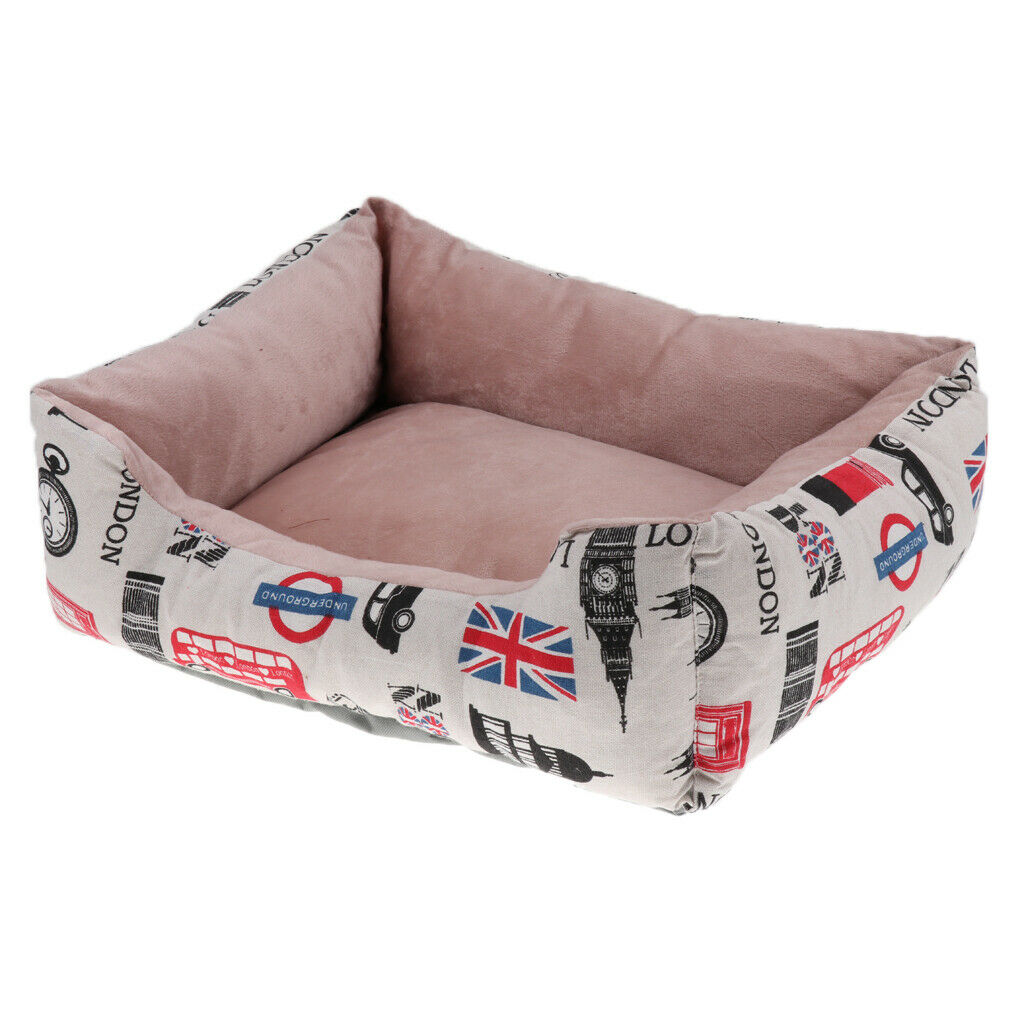 Washable Short Plush Cotton Dog Sofa Nest Kennel Sleep Bed  Car printing