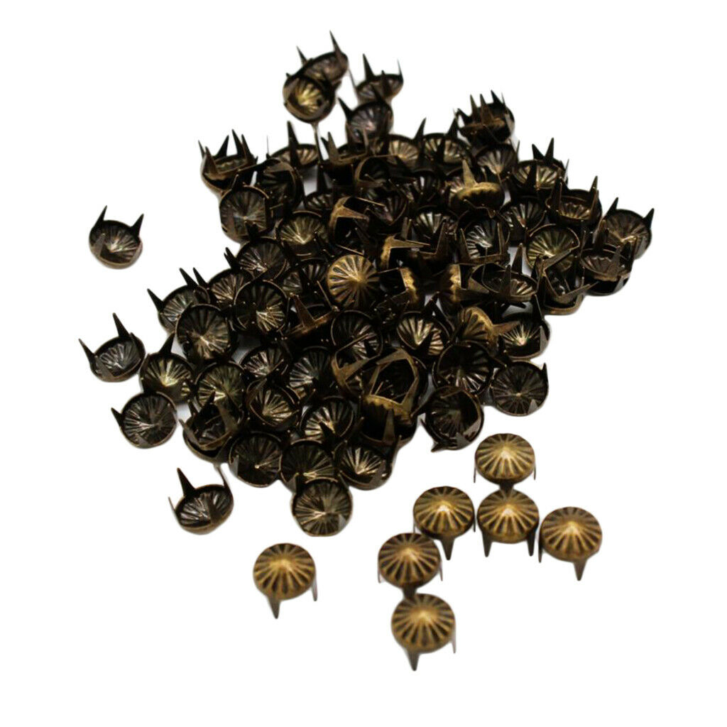 100 Pieces Stud Rivets Suitable For Clothing, Belts, Bags 9 Mm