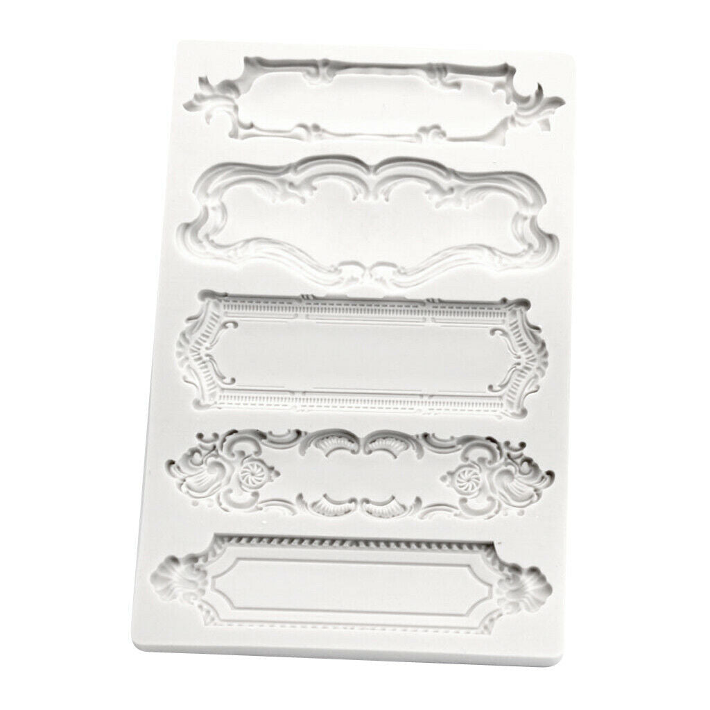 DIY Frame Style Sugar Craft Silicone Moulds Cake Decor Baking Accessory