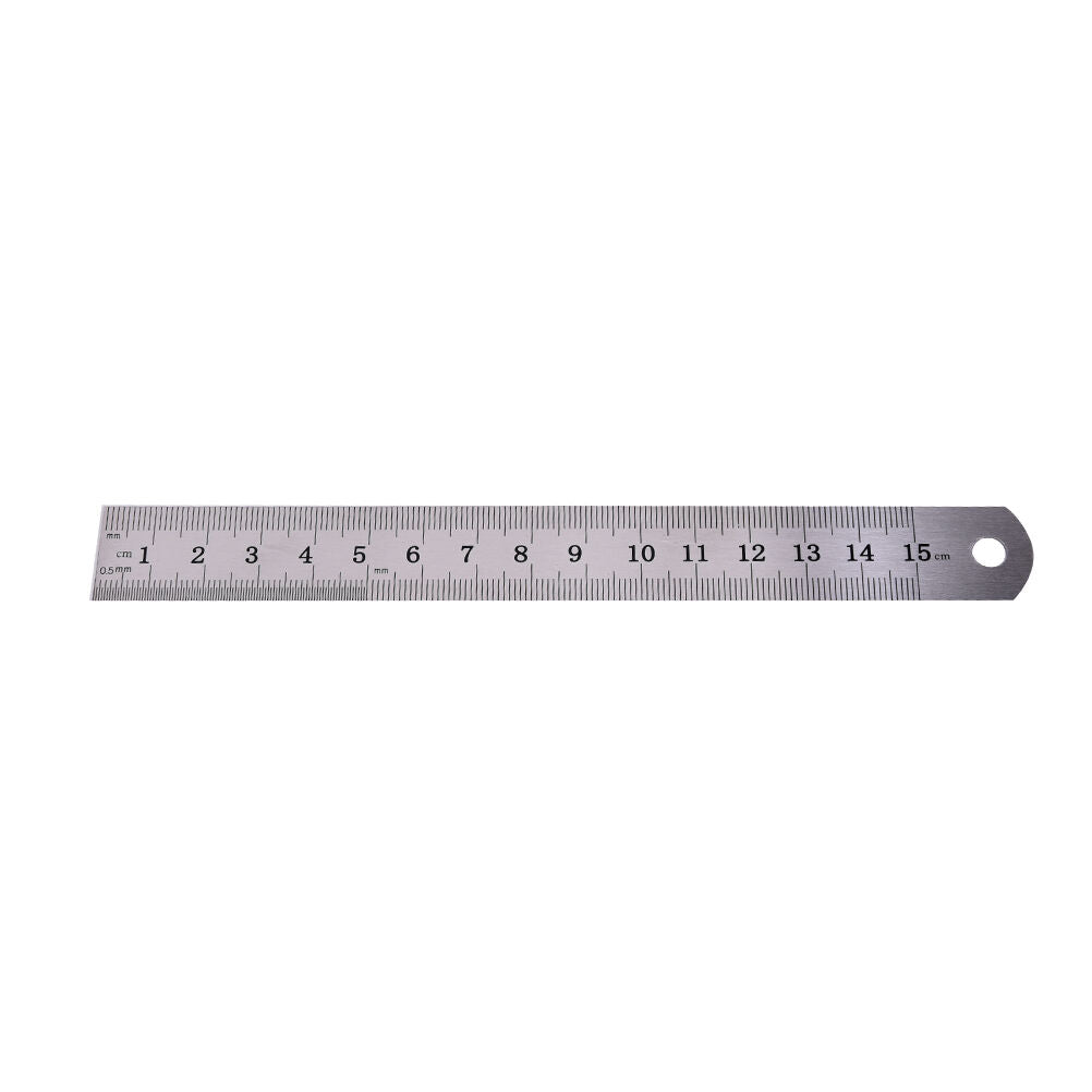 1PC Metric Rule Precision Double Sided Measuring Tool  15cm Metal Ruler DD