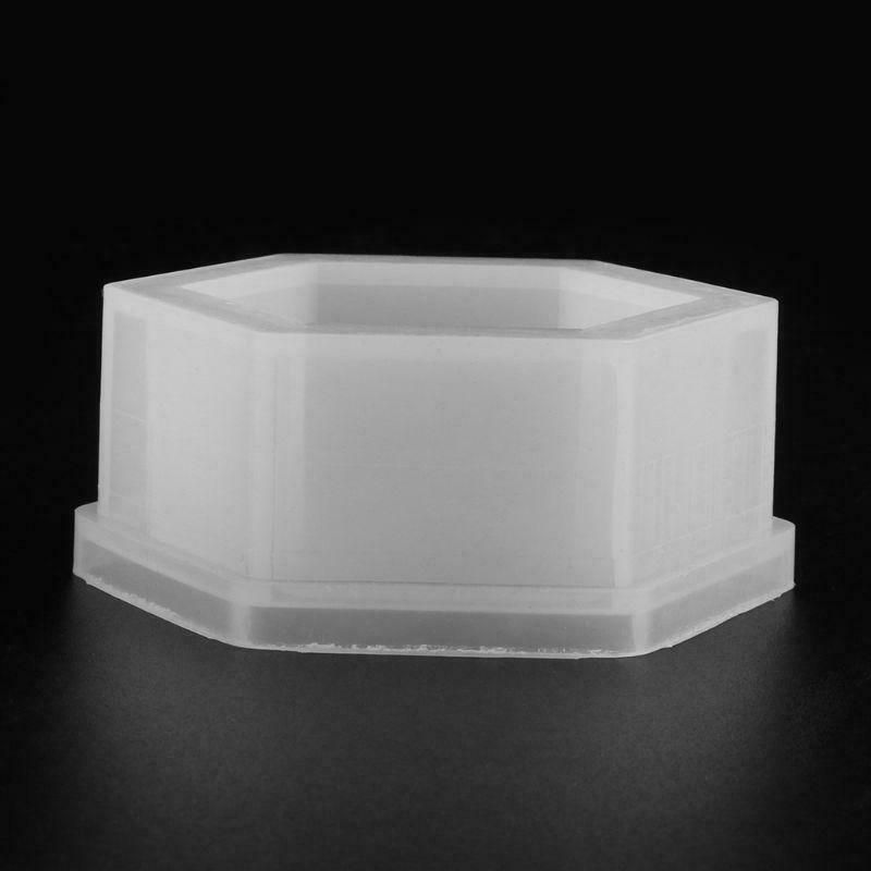 Hexagon Flower Pot DIY Silicone Molds Garden Planter Cement Concrete Vase Moulds