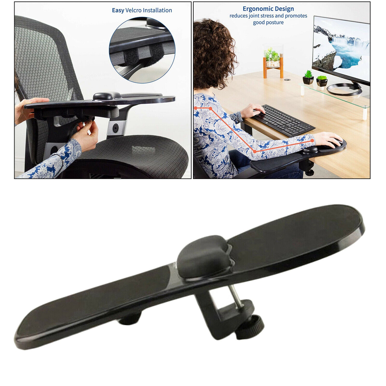 Home Office Computer Arm Rest Mouse Pad Wrist Support Armrest Platform Tray