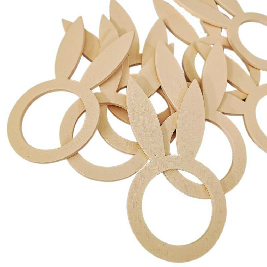20x Napkin Rings Holder Easter Holiday Rabbit Ear Serviette Stand Wedding