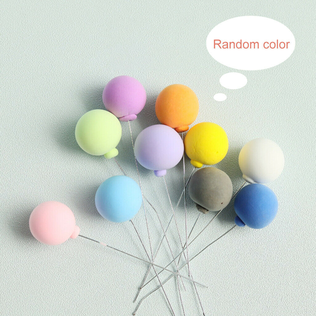 10pcs 1/12 Scale Mini Colorful Balloons Bedroom Fairy Garden Landscape Decor