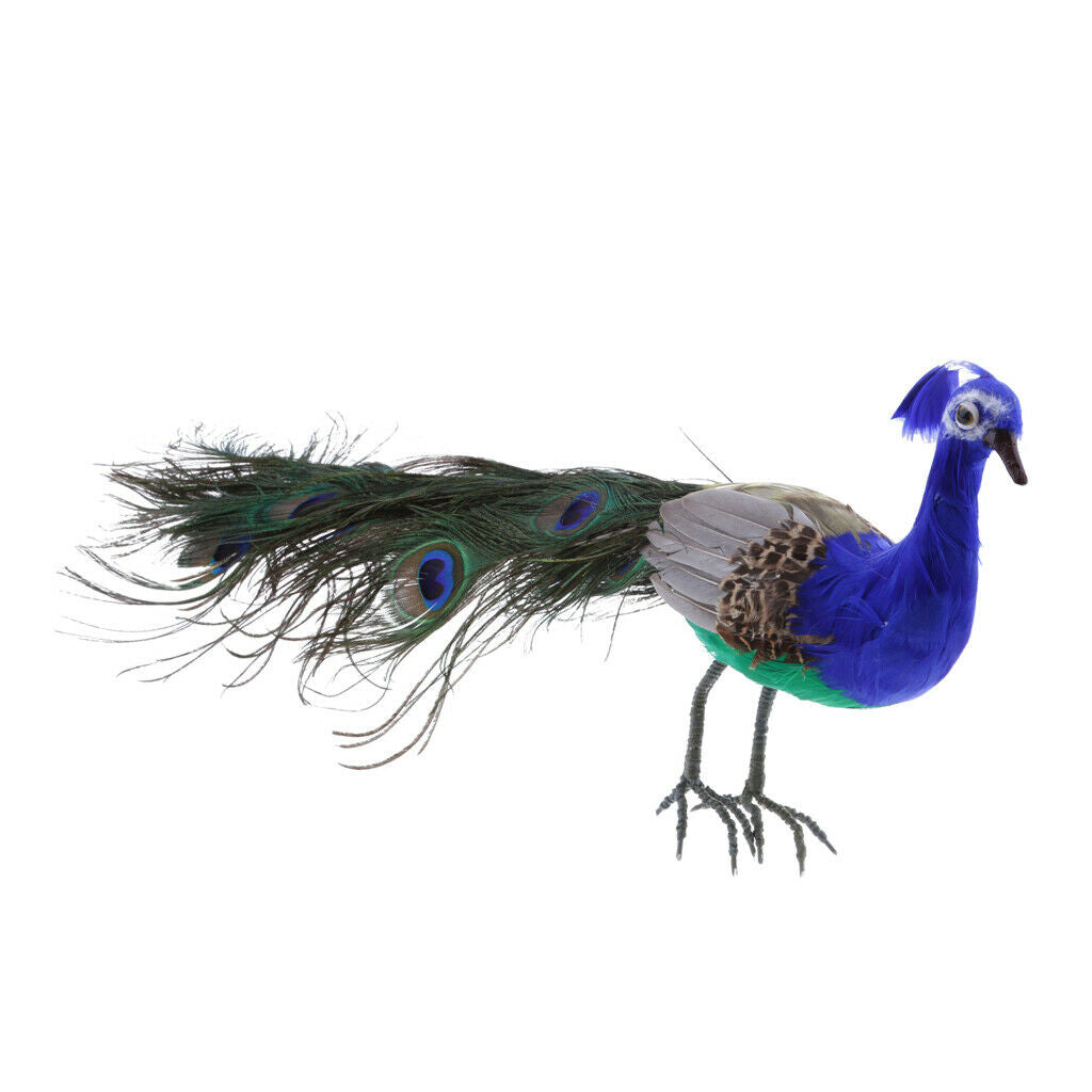 Artificial Colorful Luminous Peacock Birds Flowers Crafts Photo Party Wedding