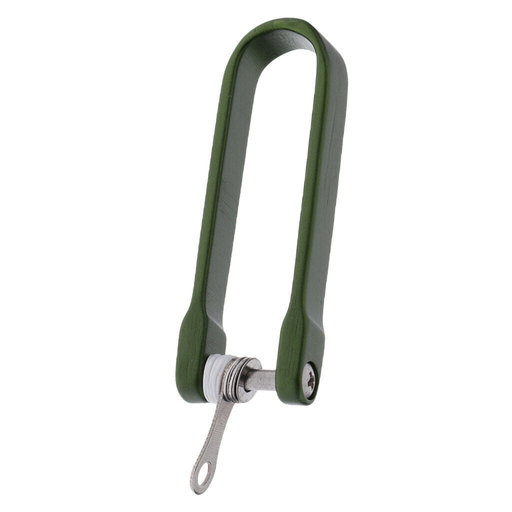 Aluminum U Shape Key Holder Organizer Clip Folder Keychain Pocket Tool Green