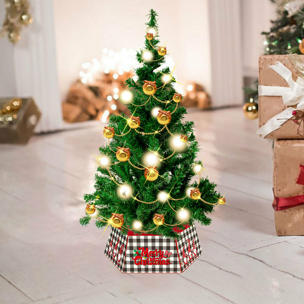 Fabric Christmas Tree Collar Tree Skirt Stand Decor Merry Christmas New Year