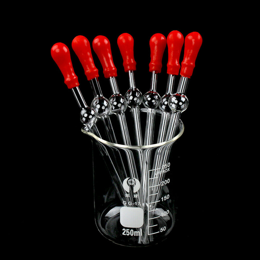 1Pc Glass Ball Dropper Pipette Chemical Experiment Teaching Lab Liquid Transfer