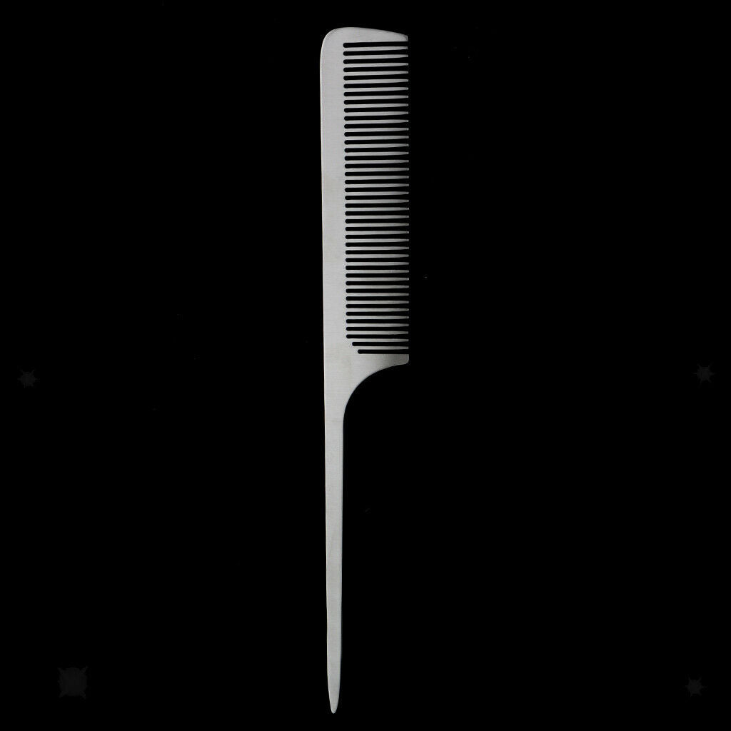 2 Pcs Stainless Steel Hair Comb Per Hair Salon Barber Steel Comb Hair