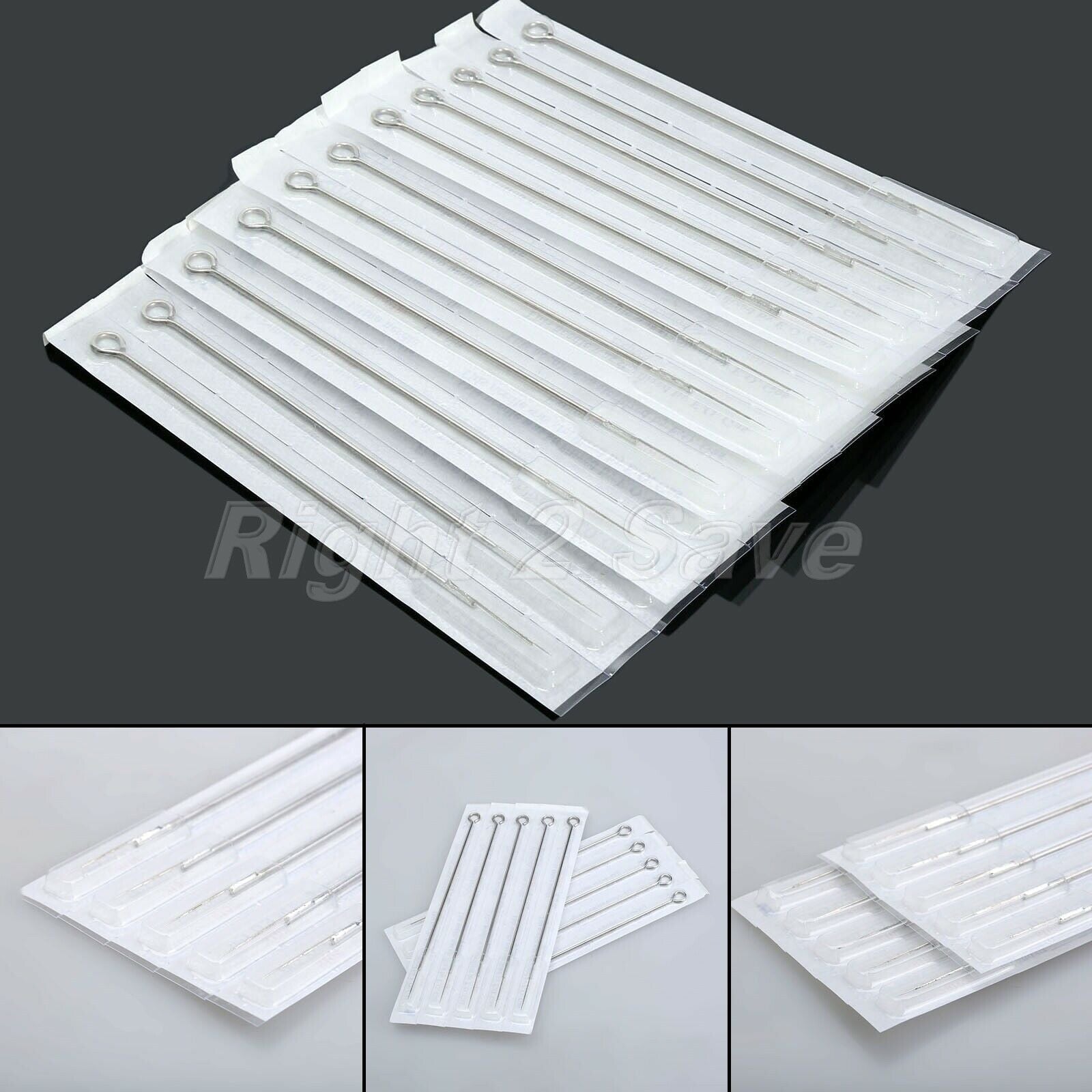 10pcs 1RL Tattoo Needles Body Art Disposable Sterilze Blade Stainless Steel