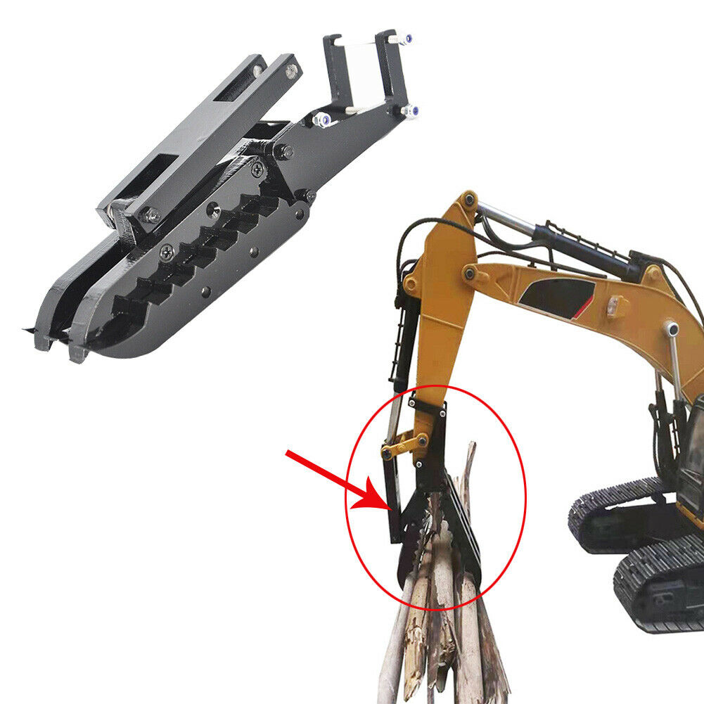 Alloy Simulation Wood Log Gripper Clamp Machine For Huina 580/1580 Excavator RC