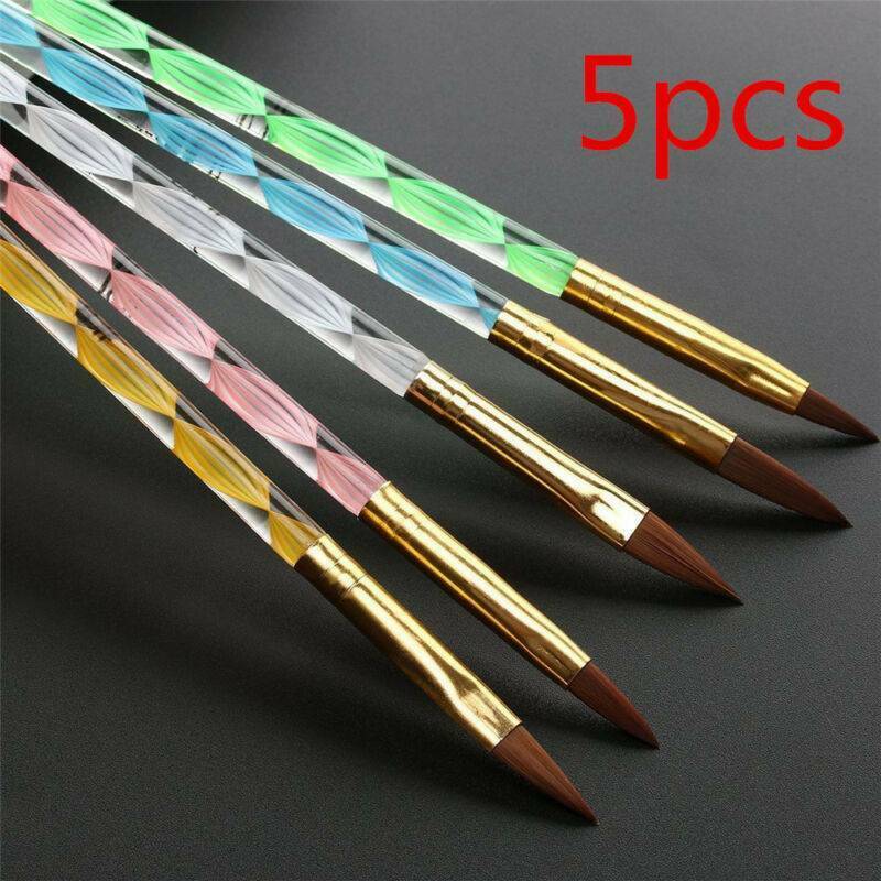 5pcs NAIL BRUSH SET Acrylic UV Builder Gel Nail Polish Art Painting KIT Set