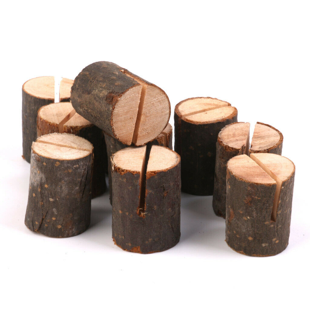 30Set Wooden Log Holder Table Number Rustic Birthday Party Baby Showers