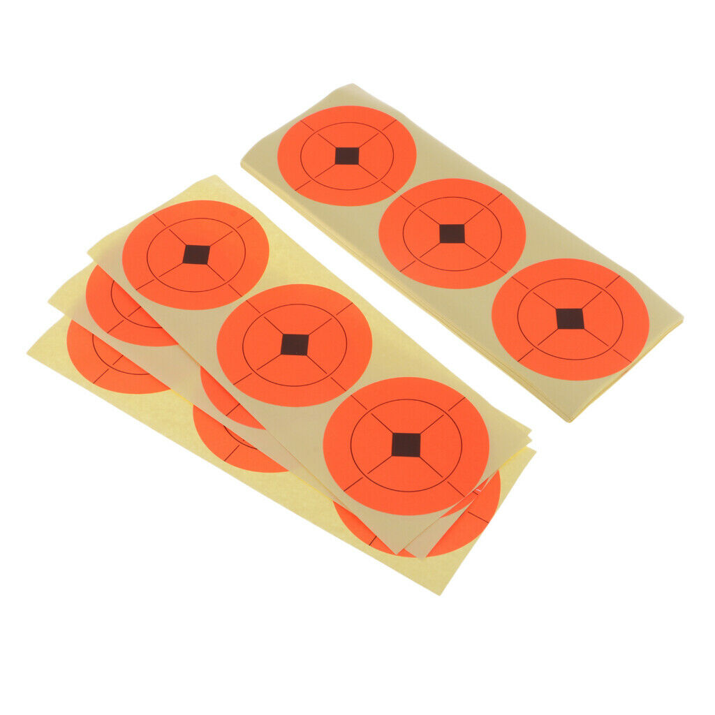 120pcs Shooting Paper Target Florescent Orange Self adhesive Target Stickers