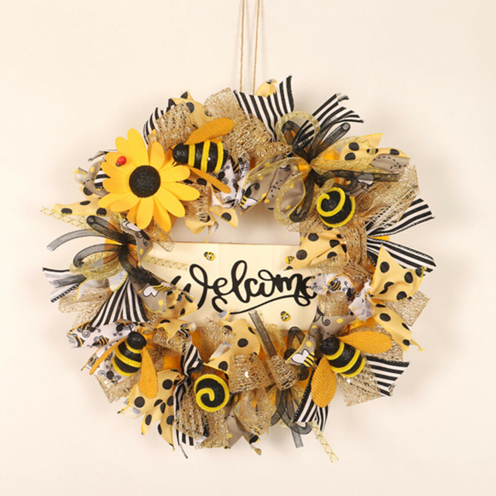 Artificial Sun Flower Wreath Door Garland Home Window Door Patio Decoration