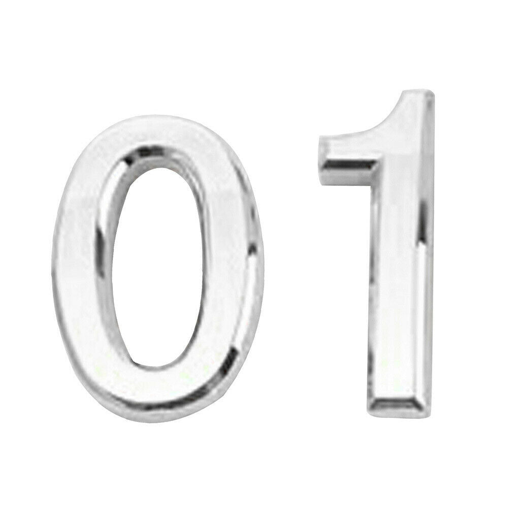 2pcs MODERN HOUSE SIGN PLAQUE DOOR NUMBER STREET NAME DIGIT PLATE #1