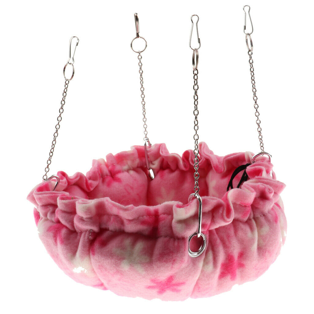 Cozy Nest Comfortable Hammock Bed Cage Hanging For Small Animals Ferrets Pink
