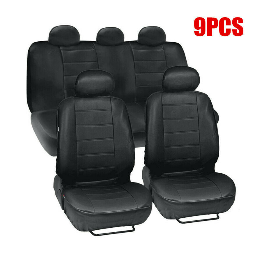 1Set Breathable PU Leather Car Seat Covers Compatible for All Car SUV