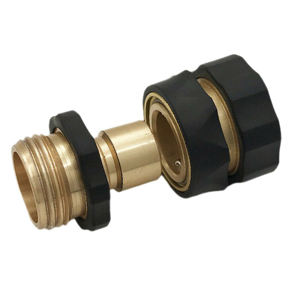 3/4-inch garden hose connector with quick coupling for plug and