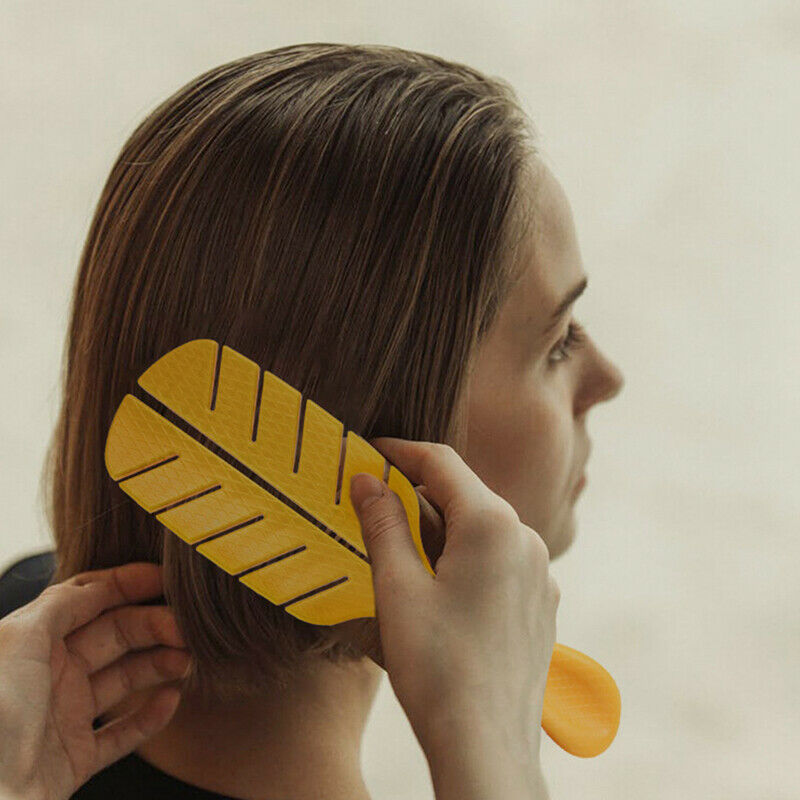 Hair Brush Hair Massage Comb Leaf-Shaped Hairbrush Salon Hairdressing Too.l8