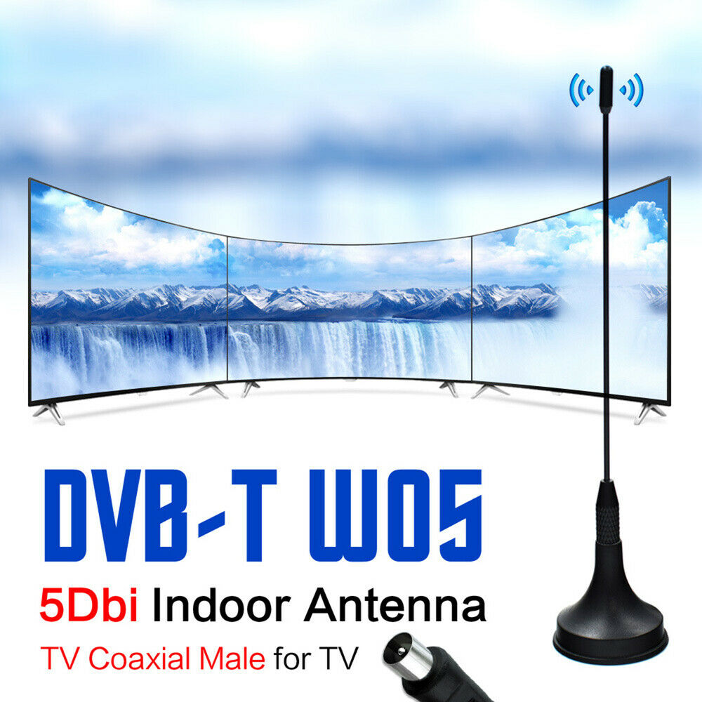 Portable Stick TV Antenna Indoor Outdoor Digital HD Freeview Aerial 5dBi 50 Mile