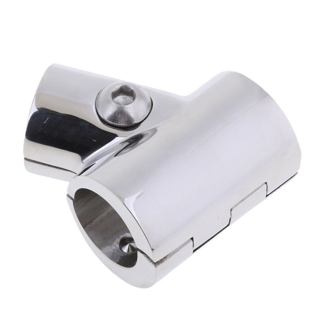 316 Stainless Steel Bow & Boat Handrail 60 Degree Tee Fitting 22mm Tube