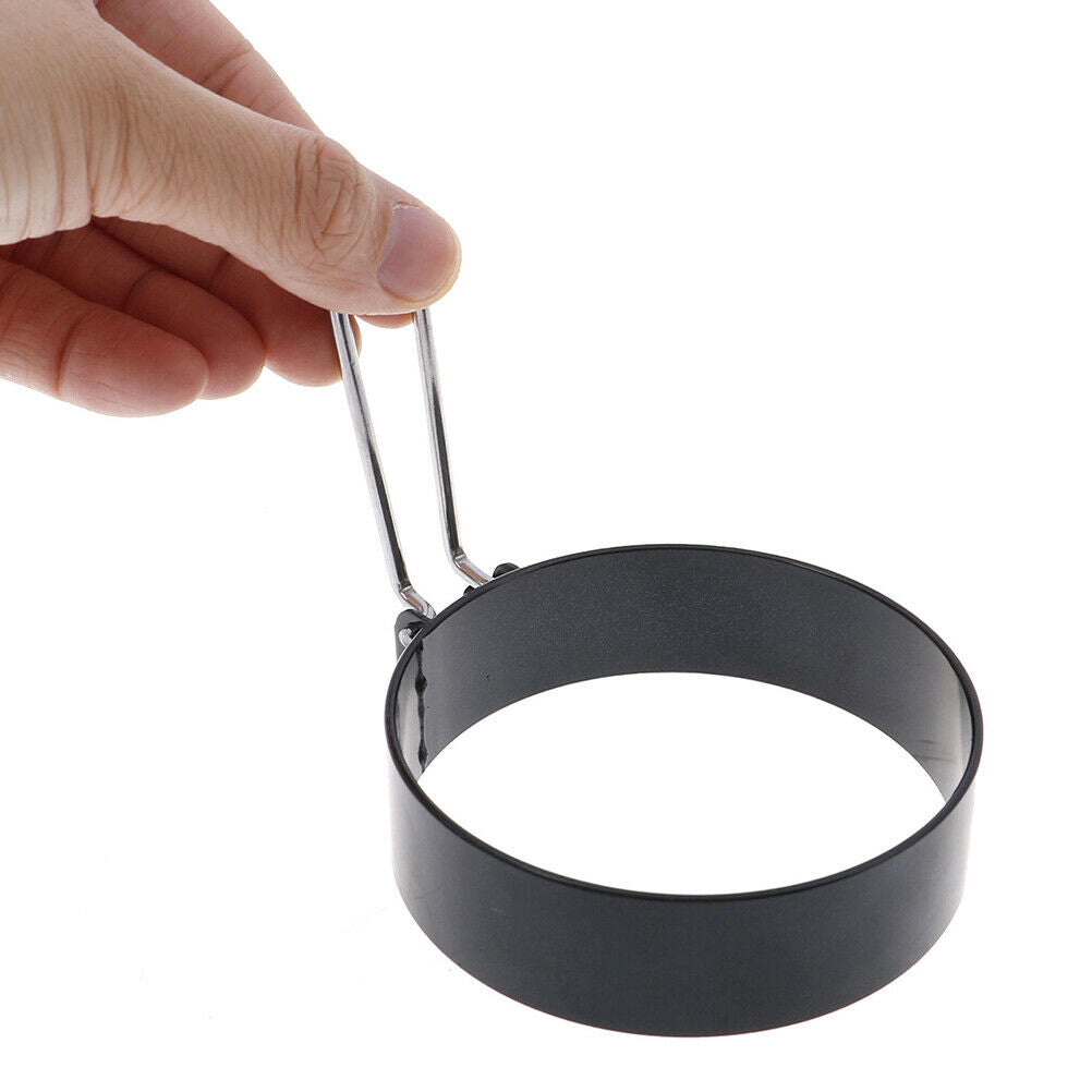 Nonstick Stainless Steel Handle Round Egg Ring Shaper Pancake Mould Mold .l8