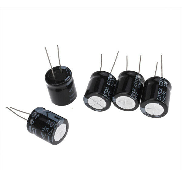5pcs 400V 47uF 18.20Mm Aluminum Electrolytic Capacitor Garden Tools