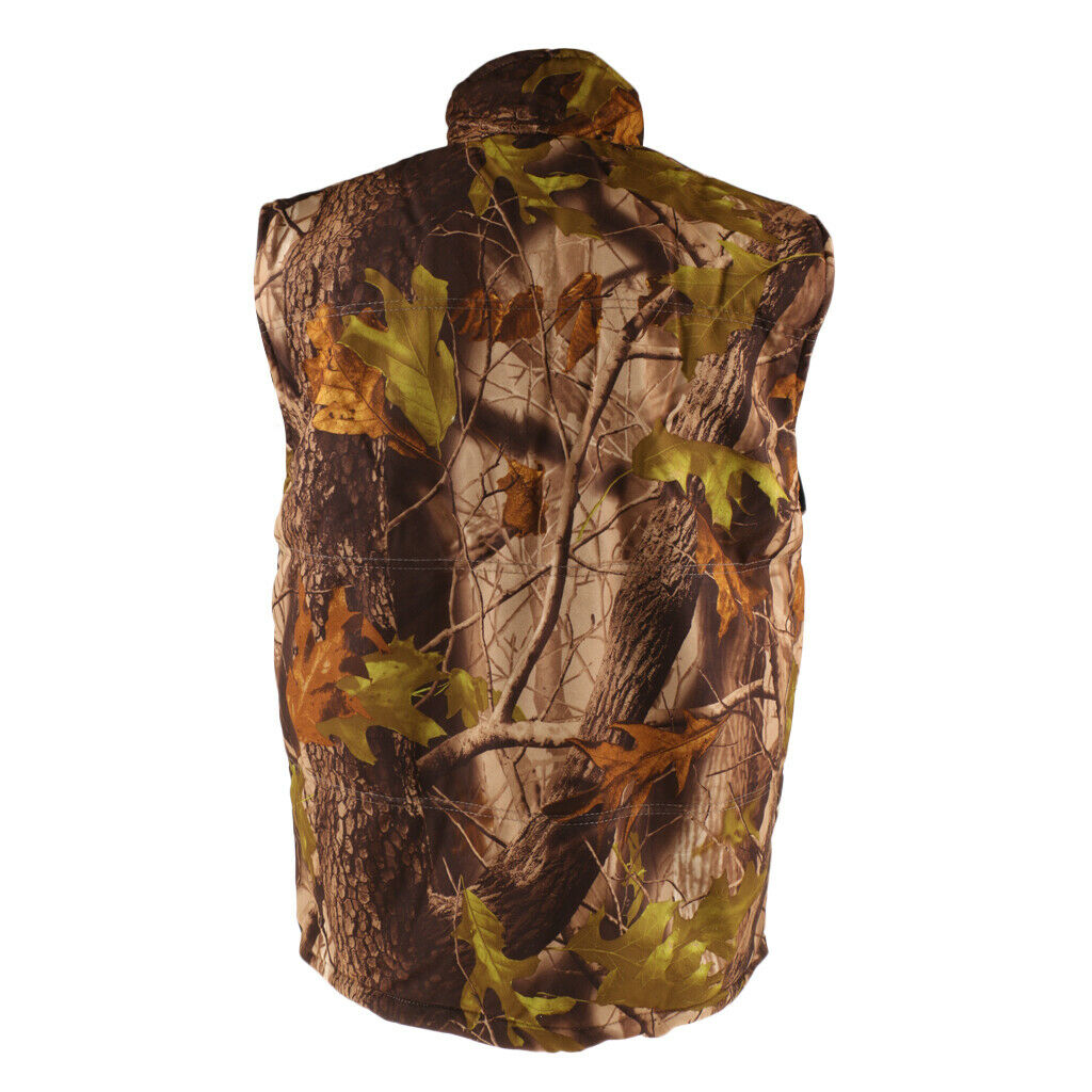 Men's Thermal Soft Fleece Camo Vest for Outdoor Hunting Hiking Climbing