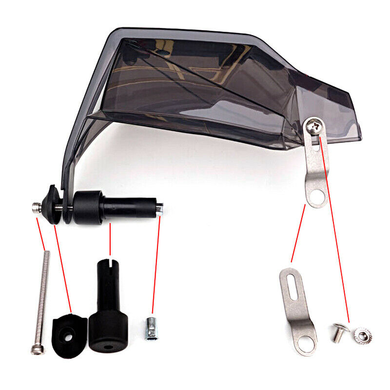 2PCS Motorcycle LED Windshield Hand Guard Signal Light Amber Handlebar 7/8''