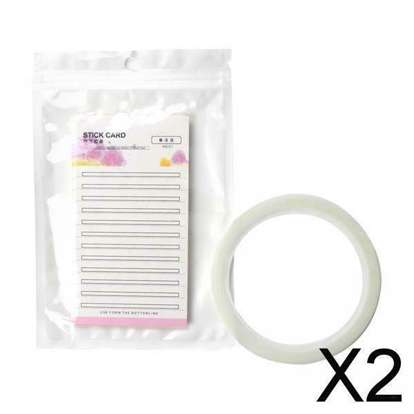 2X 10 Pcs Eyelash Storage Card Premade Fans Volume Lash Storage w/Roll Tape Kit