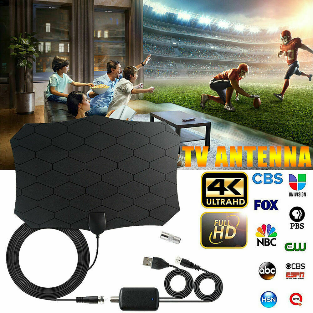 Indoor 4K Digital HD TV Antenna 1000 Miles Signal Booster Amplifier HDTV Digital