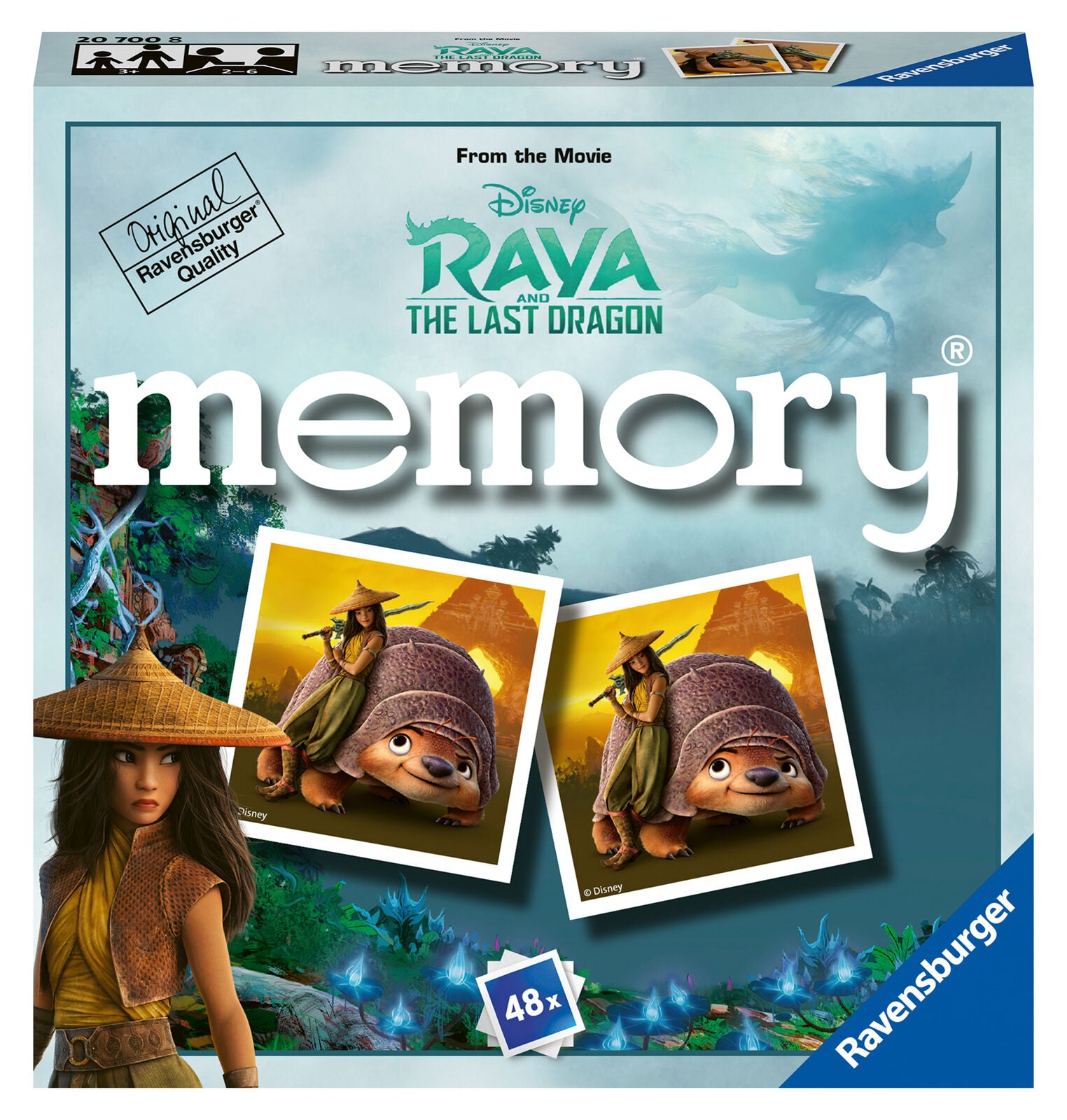 20700 Ravensburger Raya & the Last Dragon Mini Memory Snap Pairs Game Age 3yr+